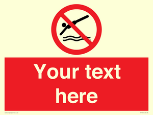 Custom prohibition no diving